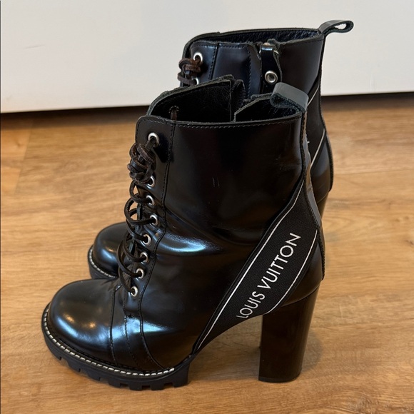 Louis Vuitton Shoes - Louis Vuitton Black Patent Leather Combat Boots